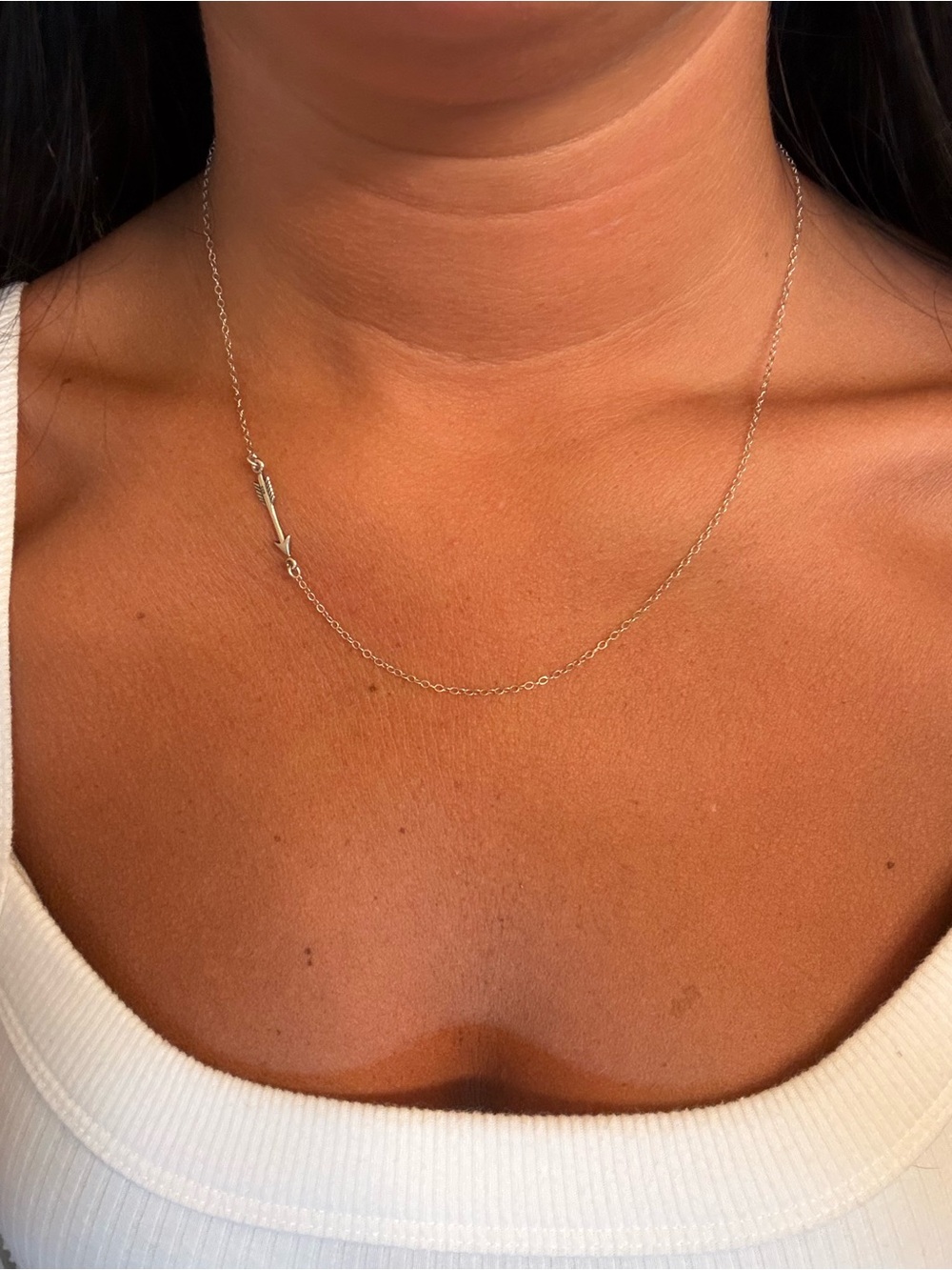 Sterling Silver Arrow Accent Chain Necklace - Women